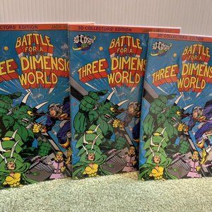 3 New! NM BATTLE FOR A THREE DIMENSIONAL WORLD 1982 JACK "KING" KIRBY W/ Glasses